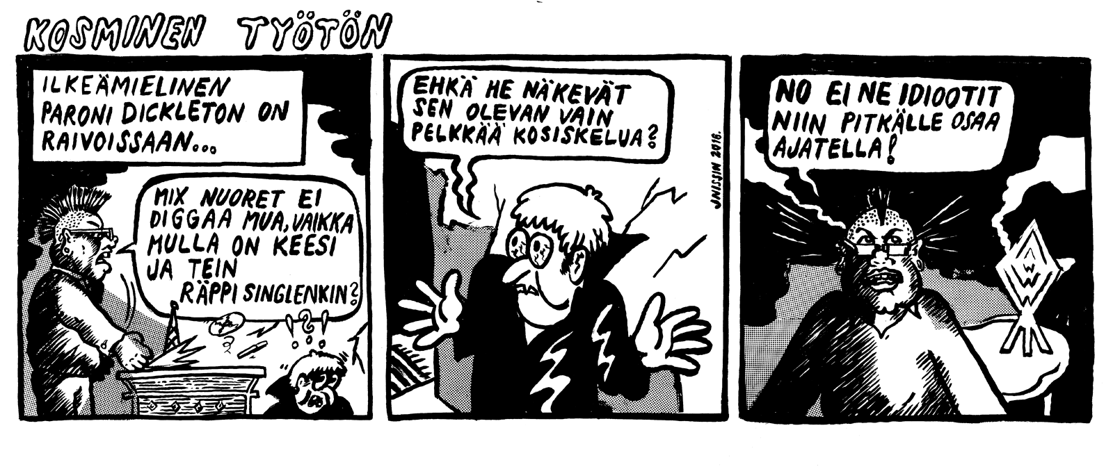 Sarjakuva: Jyrki Nissinen.