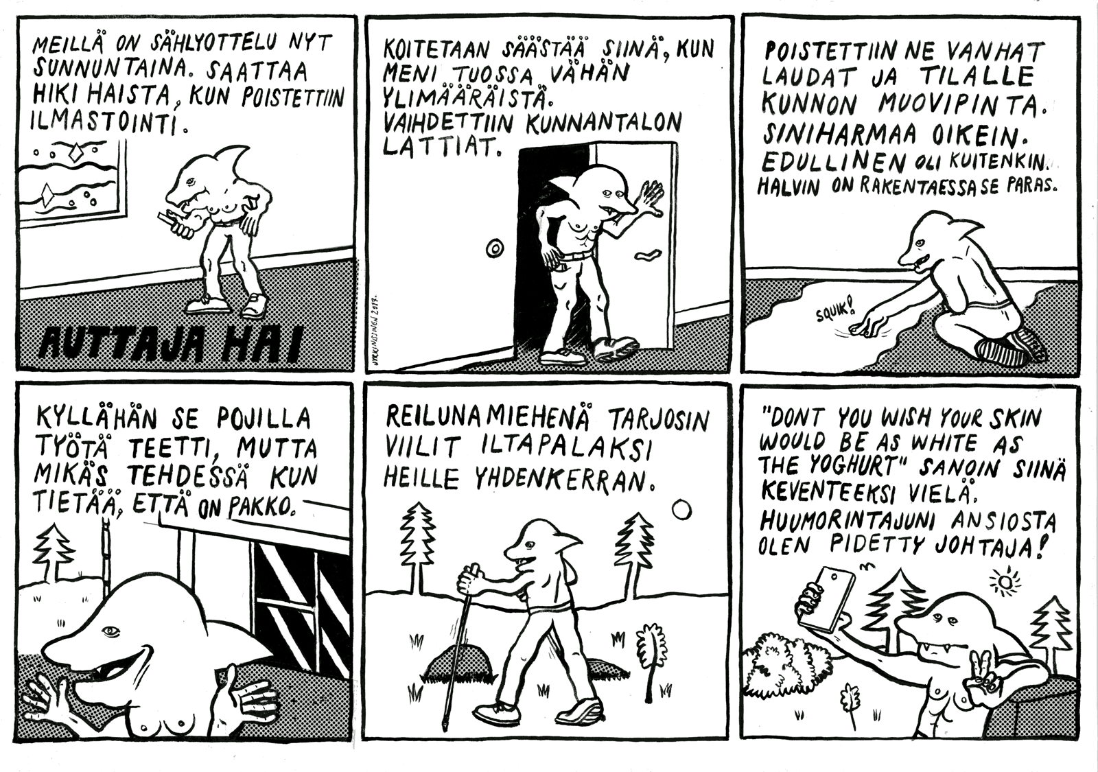 Sarjakuva: Jyrki Nissinen.